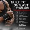 Hustle Athletics Wrist Wraps for Weightlifting - 18" & 12" Premium Wrist Support Weight Lifting Wraps to Lift Heavier & Train Harder - Heavy Duty Powerlifting & Bench Press Gym Straps for Men & Women view 3
