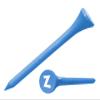 Clip Wipes Logo Golf Tees  2  (100/Pack)  Custom TEECUP Imprint - Personalized Monogram Initial Letters (A-Z) (BLU-WHT-Z) view 1