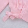 Kaerm Kids Girls Solid Sweater Knitwear Striped Ballet Dancing Training Clothes Gymnastics Cardigan Thickened Shawl Pink 3-4 view 4