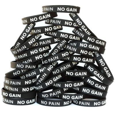 SayitBands One Hundred (100) No Pain No Gain Wristband Bracelets