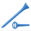Clip Wipes Logo Golf Tees  2  (100/Pack)  Custom TEECUP Imprint - Personalized Monogram Initial Letters (A-Z) (BLU-WHT-H) view 1