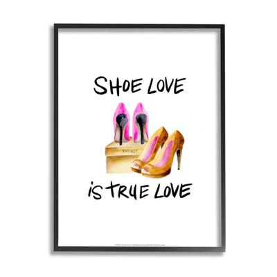 Stupell Industries Shoe Love True Love Phrase Glam Heels