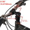 BESNIN Adjustable Bike Stem 0-90 Degree 31.8mm or 25.4mm60mm or 90mm or 93mm or 100mm, Adjustable MTB Stem Black or Red Mountain Bike Handlebar Stem for Bicycle, Road Bike, MTB (0-90 31.8 * 60) view 4