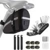 LoneRobe Bike Saddle Bag with Repair Tool Kits, Bicycle Saddle Bag with Repair Set, Bike Bag Under Seat, Bike Seat Bag, Bike Storage Bag with 16-in-1 Multifunction Tool Kits view 1