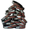SayitBands Fifty (50) Worn Distressed Flag Red Line Wristband Bracelets view 1