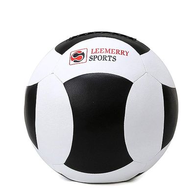 Medicine Balls AGYH Soft, Leather Wall Ball Fitness Ball, Core Balance Training Ball in Home Gym Yoga Hall, 3 Colors, 2kg/4kg/6kg/8kg/10kg (Color : Black+White, Size : 6kg/13.2lb)