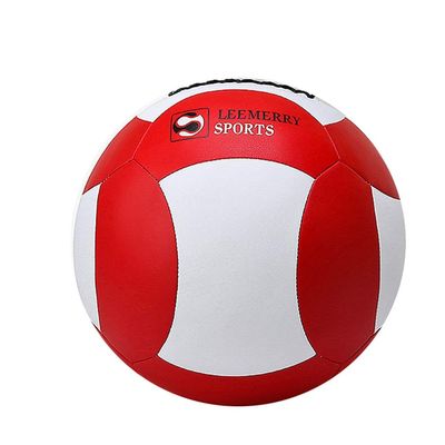 Medicine Balls AGYH Soft, Leather Wall Ball Fitness Ball, Core Balance Training Ball in Home Gym Yoga Hall, 3 Colors, 2kg/4kg/6kg/8kg/10kg (Color : White+Red, Size : 6kg/13.2lb)