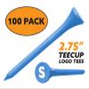 Clip Wipes Logo Golf Tees  2  (100/Pack)  Custom TEECUP Imprint - Personalized Monogram Initial Letters (A-Z) (BLU-WHT-S) view 2