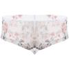 LiiYii Men's Sexy Sissy Pouch Panties Silk Transparent Bikini Briefs Flower Printed Underpants White&Type A Small view 2