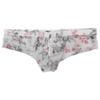 LiiYii Men's Sexy Sissy Pouch Panties Silk Transparent Bikini Briefs Flower Printed Underpants White&Type A Small view 4