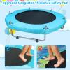 Toddler Trampoline for Kids Ages 1-8, 55'' Small Trampoline with Safety Enclosure Net, Indoor & Outdoor Baby Mini Trampolines, No-Gap Safe Design for Toddlers Jump, Gifts for Children & Boys & Girls view 4