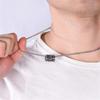 N/E ZHEXUNDIAN Men's Chain Necklace Big Ming Mantra Buddhist Titanium Steel Men's Necklace (Color : Silver) view 4