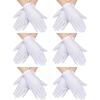 Yiphates 6 Pairs White Gloves Men Women Halloween White Gloves Cotton Cosplay Costume Dress Wrist for Halloween Cosplay Party Uniform Parade view 1
