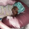 AKISS Reversible Satin Silk Sleep Hair Bonnet for Preemie Newborn Baby Girl Boy (Turquoise/Silver, 0~1M) view 2
