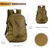 Protector Plus Tactical Motorcycle Backpack Small Military Cycling Daypack Army Assault Pack Bug Out Bag Hiking Camping Rucksack (Patch Included),Brown view 4