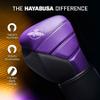 Hayabusa T3 Boxing Gloves for Men and Women Wrist and Knuckle Protection, Dual-X Hook and Loop Closure, Splinted Wrist Support, 5 Layer Foam Knuckle Padding - Purple/Black, 18 oz view 2