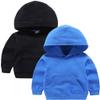 1-8 Years Kids Boys Girls Hoodies Cotton Basic Pullover Hooded Sweatshirt Kids Casual Classic Solid Sports Hoodie Tops Pocket (2 Pack(Black+Blue),3T) view 1