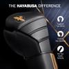Hayabusa T3 Boxing Gloves for Men and Women Wrist and Knuckle Protection, Dual-X Hook and Loop Closure, Splinted Wrist Support, 5 Layer Foam Knuckle Padding - Black/Gold, 18 oz view 2