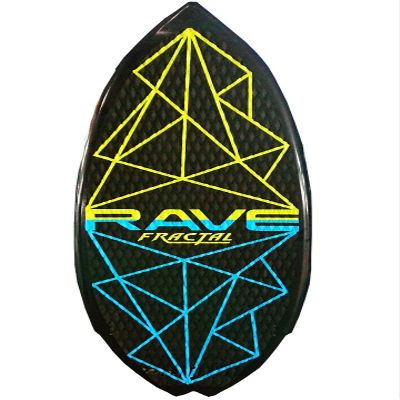 RAVE Sports Fractal Wake Surf Board - Blue/Green
