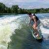 RAVE Sports Fractal Wake Surf Board - Blue/Green view 2