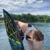 RAVE Sports Fractal Wake Surf Board - Blue/Green view 3