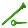 Clip Wipes Logo Golf Tees  2  (100/Pack)  Custom TEECUP Imprint - Personalized Monogram Initial Letters (A-Z) (GRN-WHT-L) view 1