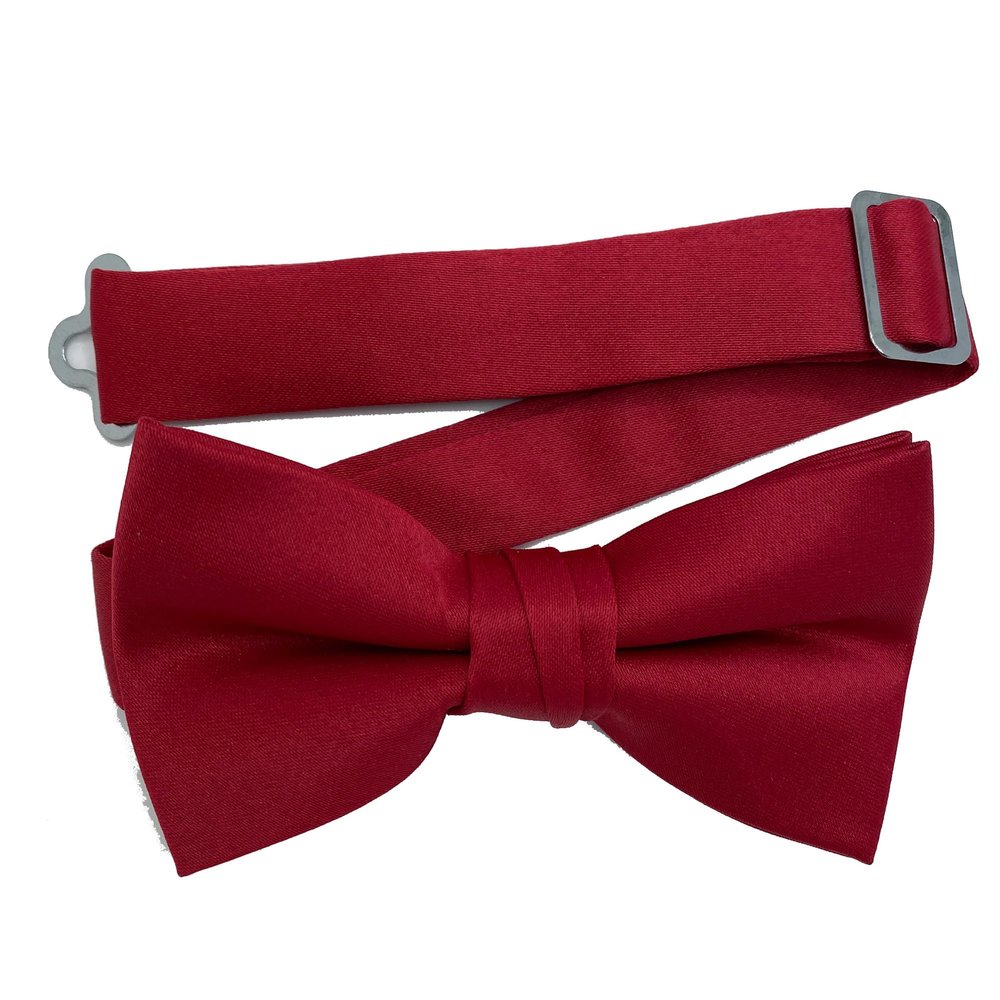 Spencer J's Mens and Boys Pre-Tied Bowtie Large Variety of Colors (Apple Red, Boys (Age 0-7))