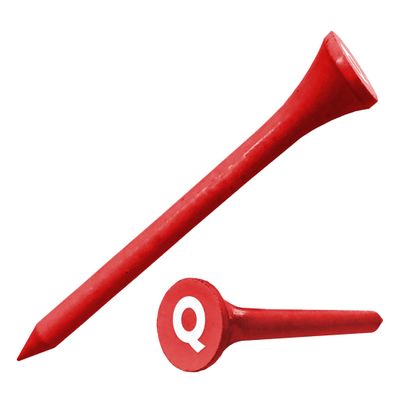 Clip Wipes Logo Golf Tees 2 (100/Pack) Custom TEECUP Imprint - Personalized Monogram Initial Letters (A-Z) (PNK-WHT-Q)