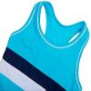 PROALLO Little Girls' Summer Swimwear Two Piece Boyshort Tankini Kids Swimsuit (12-13 Years, Blue) view 2