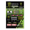 D'cor Visuals Racing Decal Sheet  Compatible with Monster Kawasaki  12mil Vinyl Graphics  Durable MX Stickers for Dirt Bikes, Trailers, Gear  19x12 view 1