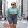 Conceited Biker Shorts Women - Soft - High Waist Tummy Control - Essential - Regular and Plus Size - Charcoal Grey - Small - Medium view 2