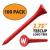 Clip Wipes Logo Golf Tees  2  (100/Pack)  Custom TEECUP Imprint - Personalized Monogram Initial Letters (A-Z) (PNK-WHT-W) view 2