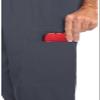 Med Couture Men's Straight Leg Scrub Pant with Zip Fly Front, 6 Pockets, and Elastic Waistband - MC7779T, S Tall, Pewter view 2