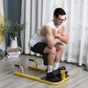 Soozier 3-in-1 Padded Push Up Sit Up Deep Sissy Squat Machine Home Gym Fitness Equipment, Yellow view 2