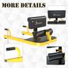 Soozier 3-in-1 Padded Push Up Sit Up Deep Sissy Squat Machine Home Gym Fitness Equipment, Yellow view 4