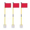 Murray Sporting Goods Golf Flagsticks, Flags and Cups, Set of 3 | Mini Golf Flagsticks with Holes for Putting or Chipping Greens | Putting Green Poles, Cups and Flags in Red, White and Blue (Red) view 1