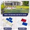Murray Sporting Goods Golf Flagsticks, Flags and Cups, Set of 3 | Mini Golf Flagsticks with Holes for Putting or Chipping Greens | Putting Green Poles, Cups and Flags in Red, White and Blue (White) view 2