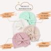 Bamery Newborn Baby Girl Hat Cotton Baby Bow Beanie Preemie Hats Spring Infant Hats for Girls 0-12 Months (4PACK-C, Preemie) view 2