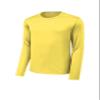 SPORT-TEK Unisex Posi-UV Pro Long Sleeve Tee | Workout T-Shirt for Men & Women, Gym Clothing for Spring & Summer Fashion Yellow view 3