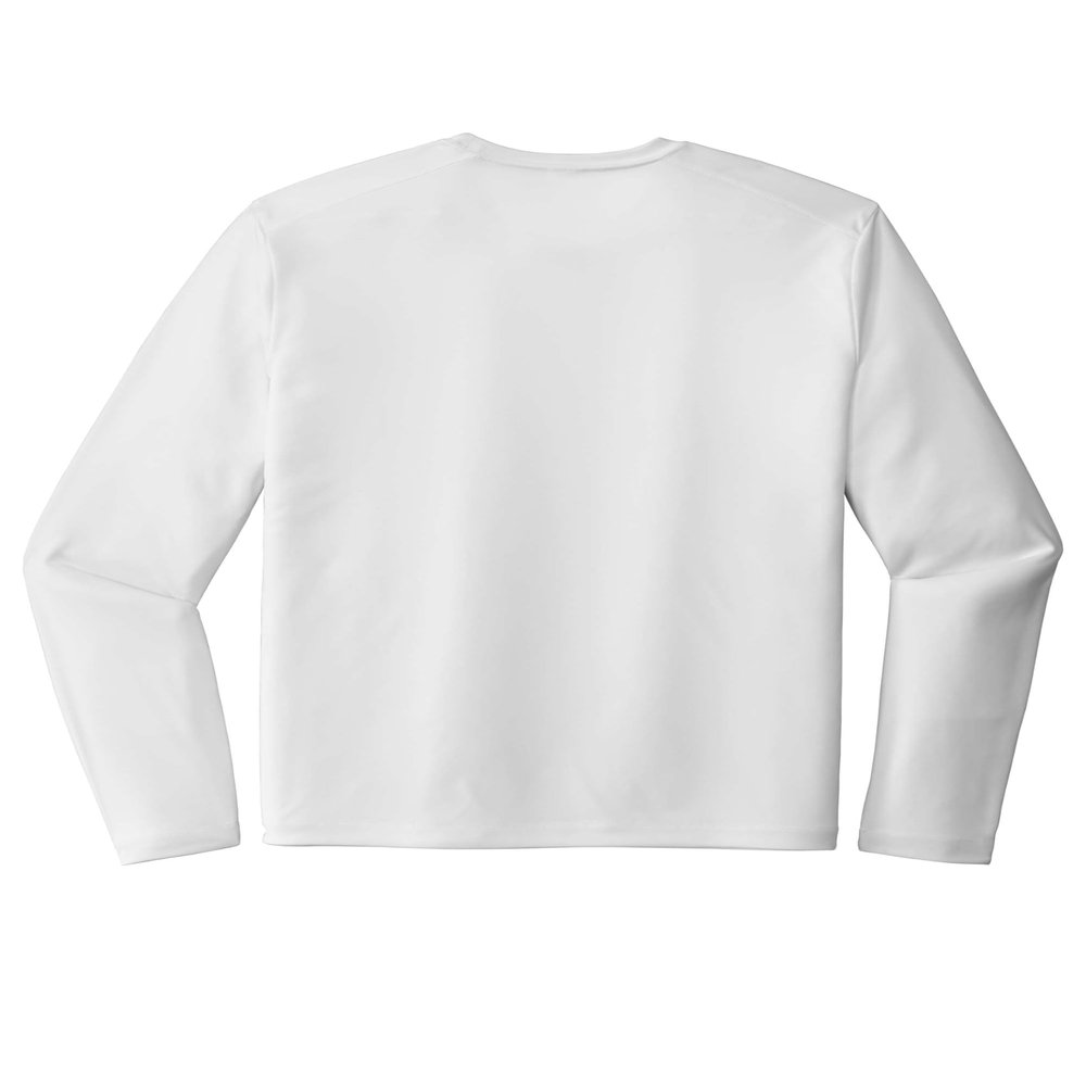 SPORT-TEK Unisex Posi-UV Pro Long Sleeve Tee | Workout T-Shirt for Men & Women, Gym Clothing for Spring & Summer Fashion White