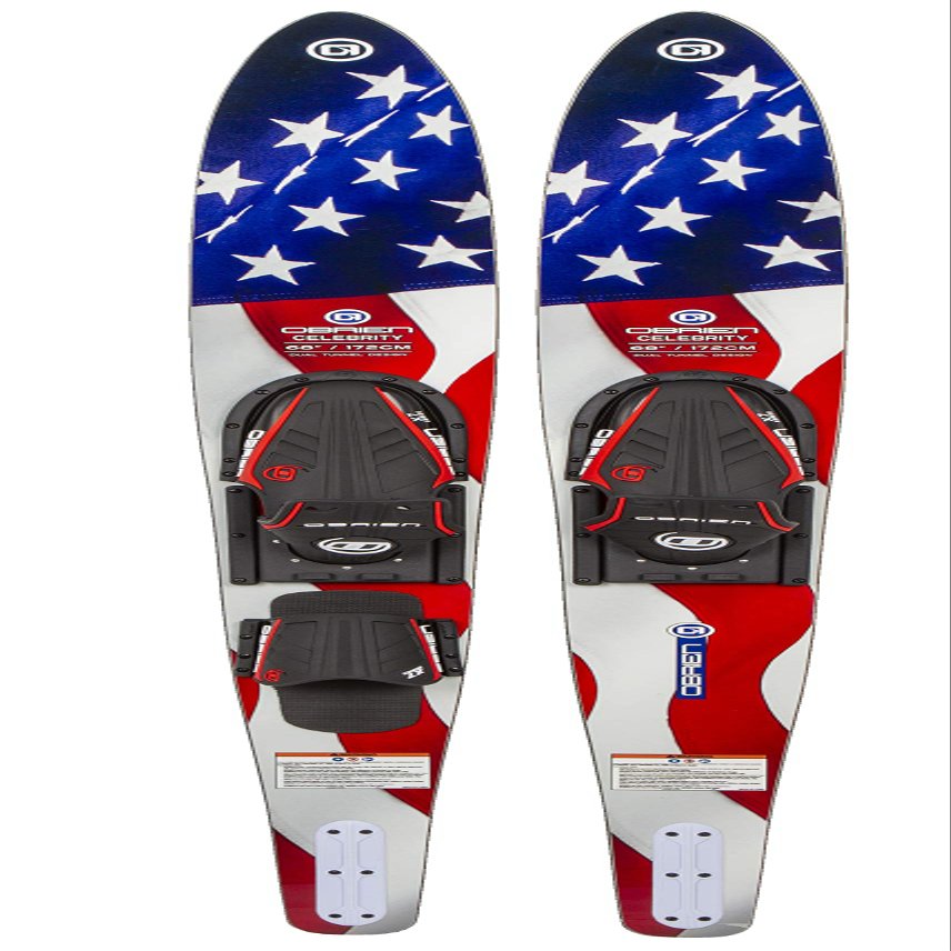 O'Brien Celebrity Combo Water Skis, Flag, 68"