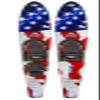 O'Brien Celebrity Combo Water Skis, Flag, 68" view 1