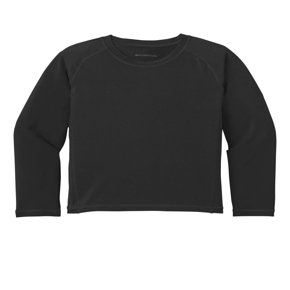 SPORT-TEK Youth Long Sleeve Rashguard Tee Black