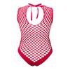 TSSOE Fishnet Lingerie Bodysuit for Women Hollow Out See Through One Piece Monokini Swimsuit Red Netted One Size view 1