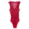 TSSOE Fishnet Lingerie Bodysuit for Women Hollow Out See Through One Piece Monokini Swimsuit Red Netted One Size view 2