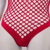 TSSOE Fishnet Lingerie Bodysuit for Women Hollow Out See Through One Piece Monokini Swimsuit Red Netted One Size view 4