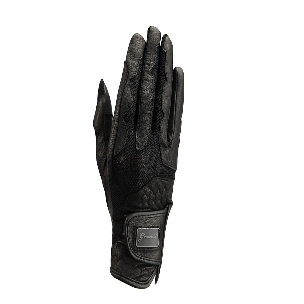 Grewal Equestrian Elizabeth Genuine Goat Leather Riding Gloves  Touch Screen Capability  Reinforced Rein Fingers  Expert Fit & Feel (X-Large)