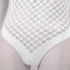 TSSOE Fishnet Lingerie Bodysuit for Women Hollow Out See Through One Piece Monokini Swimsuit White Netted One Size view 2