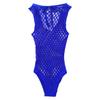 TSSOE Fishnet Lingerie Bodysuit for Women Hollow Out See Through One Piece Monokini Swimsuit Royal Blue Netted One Size view 1