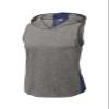 SPORT-TEK Women's PosiCharge Tri-Blend Wicking Draft Hoodie Tank LST410, True Navy/Dark Grey Heather, Small view 3
